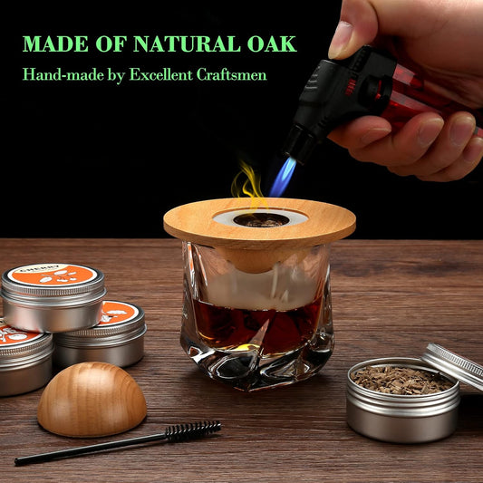 Cocktail Smoker Kit with Wood Chips Whiskey Drink Smoker Set