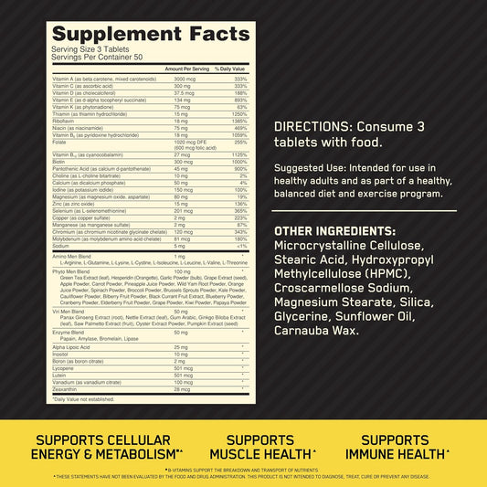 Optimum Nutrition Opti-Men Multivitamin Vitamin C D Zinc 150 Count