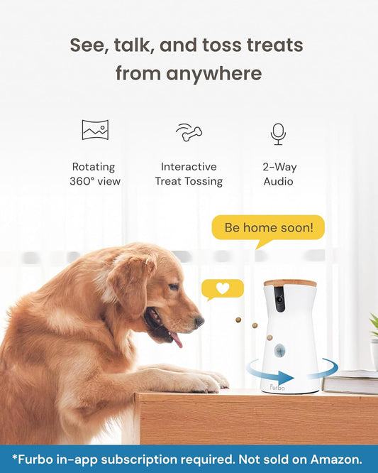 Furbo 360 Dog Camera with Treat Toss and Two Way Audio