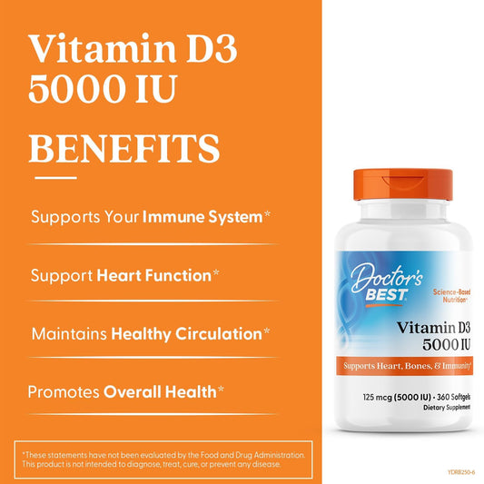 Doctor’s Best Vitamin D3 (360 Softgels)