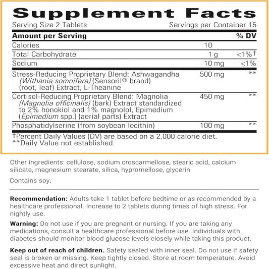Integrative Therapeutics Cortisol Manager Ashwagandha L-Theanine 30 Tablets