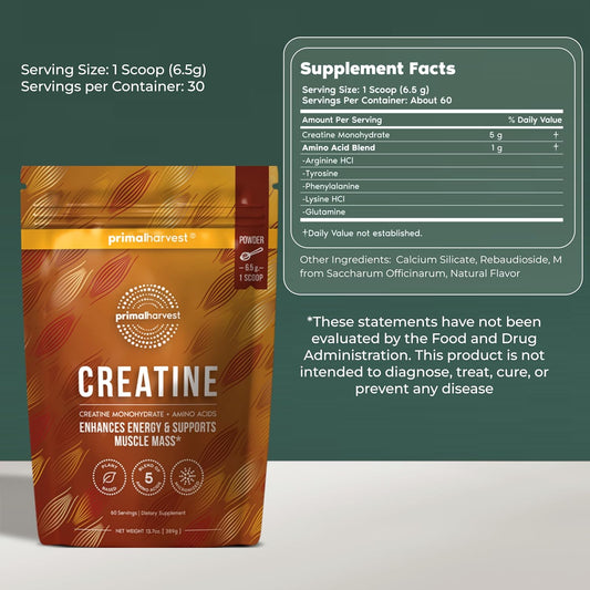 Primal Harvest Creatine Powder Dietary Supplement 1 Container
