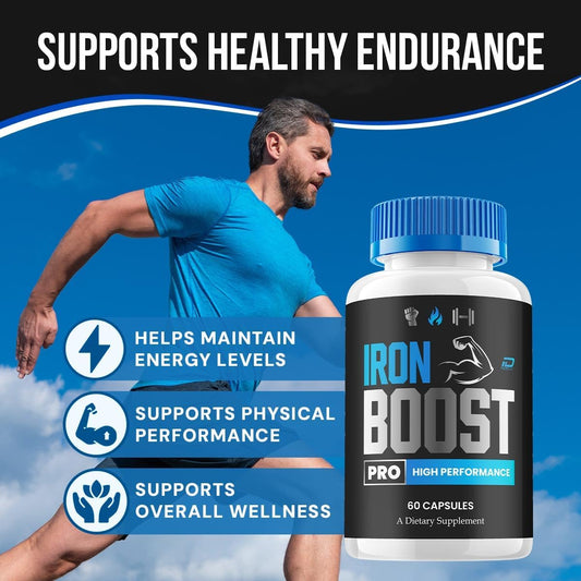 Iron Boost Pro Capsules Health Support Supplement 2 Pack 120 Capsules