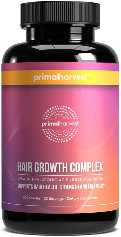 Hair Supplement Capsules with Biotin and Zinc 60 Count
