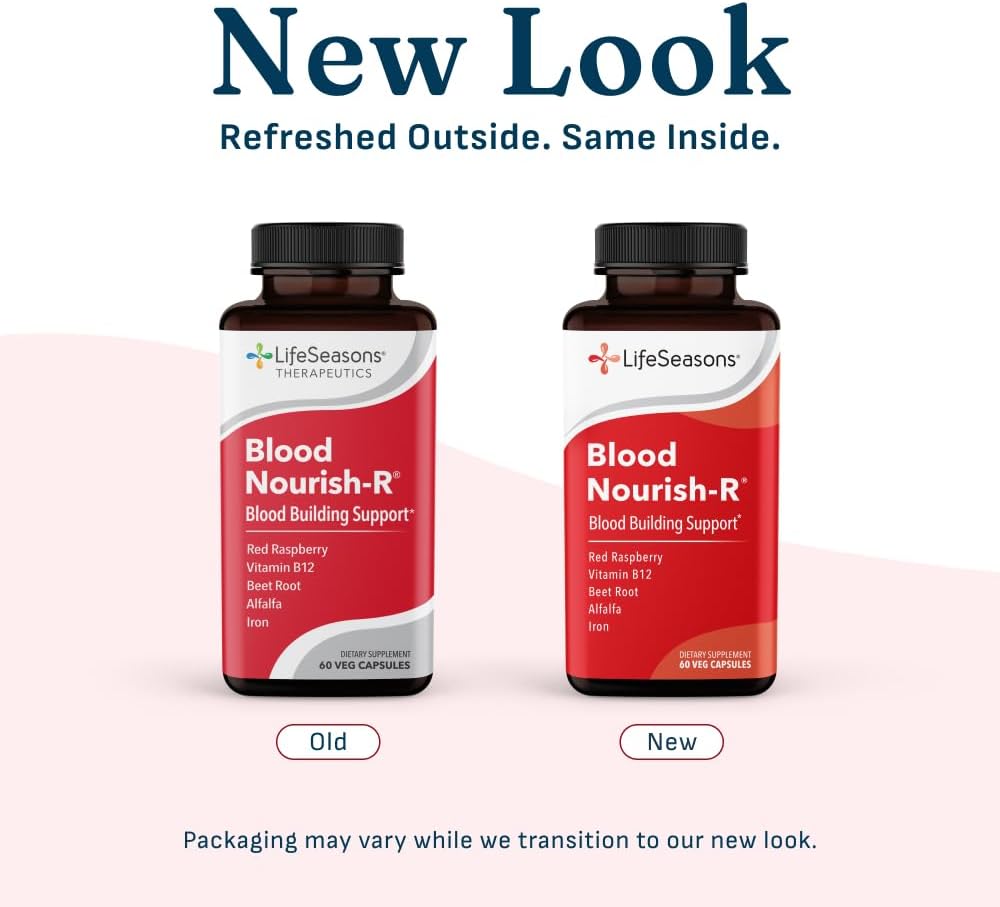 LifeSeasons Blood Nourish-R Iron Supplement with Beet Root and Vitamin B12 60 Capsules