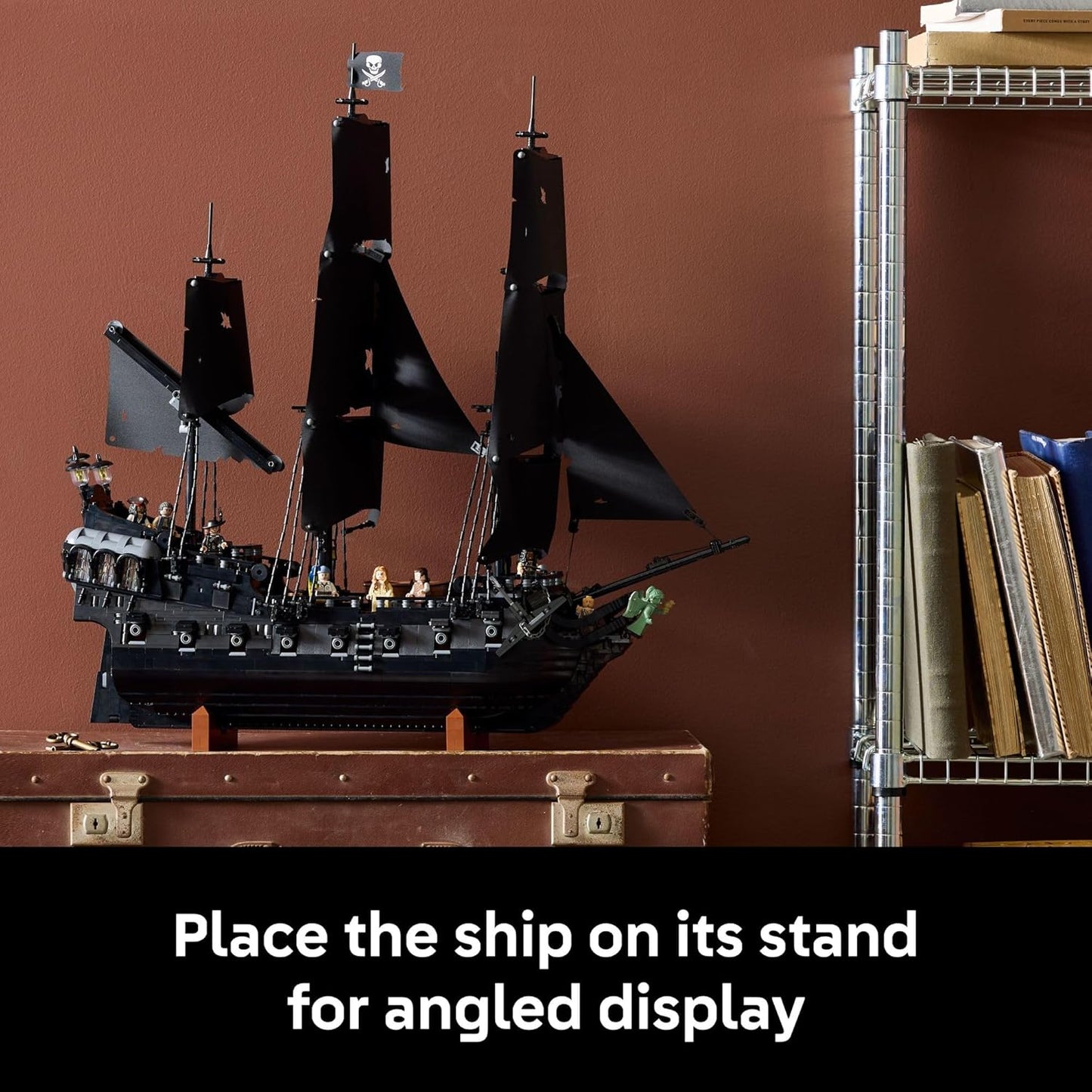 LEGO Icons Captain Jack Sparrow Pirate Ship – 18+ Black Pearl Display Set, Collectible for Pirates of the Caribbean Fans – 10365