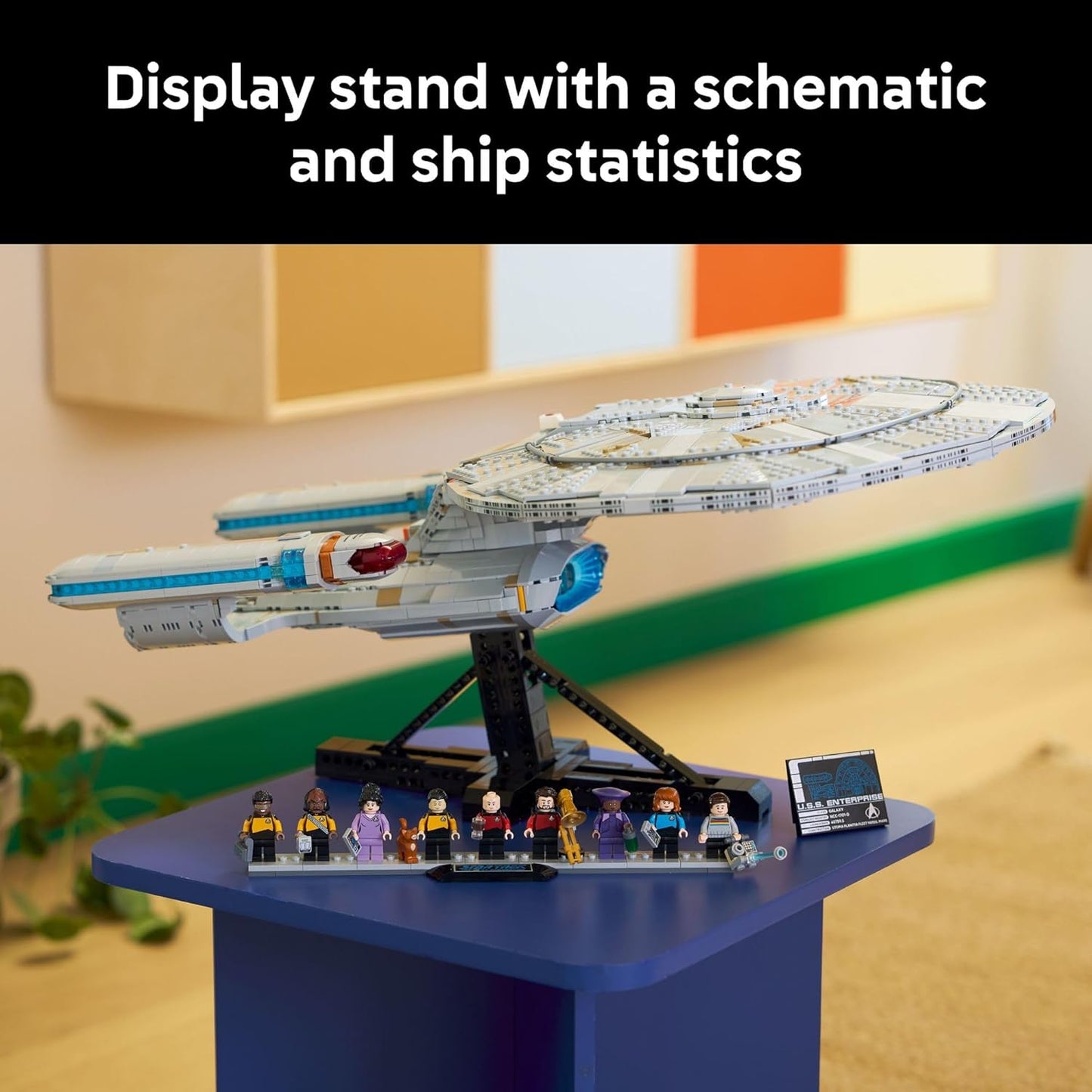 LEGO Icons Star Trek: U.S.S. Enterprise NCC-1701-D Collectible Building Sets for Adults - Room or Office Decor for Men & Women, Ages 18+ - Star Trek Gifts for Fans - 10356