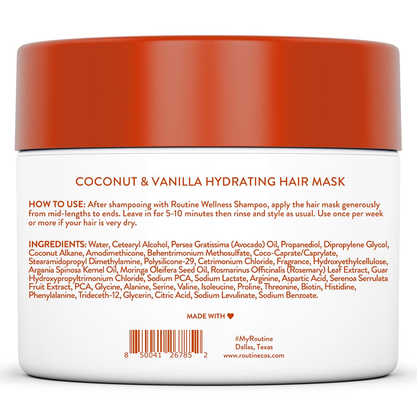 Routine Wellness Hydrating & Conditioning Hair Mask Coconut & Vanilla 8 oz