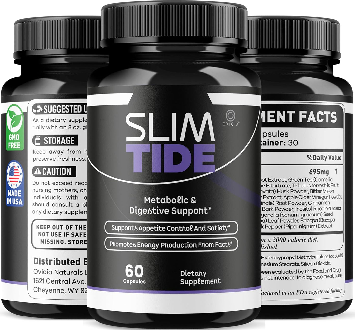 Slim Tide Advanced Weight Management Supplement Capsules 2 Pack 120 Count