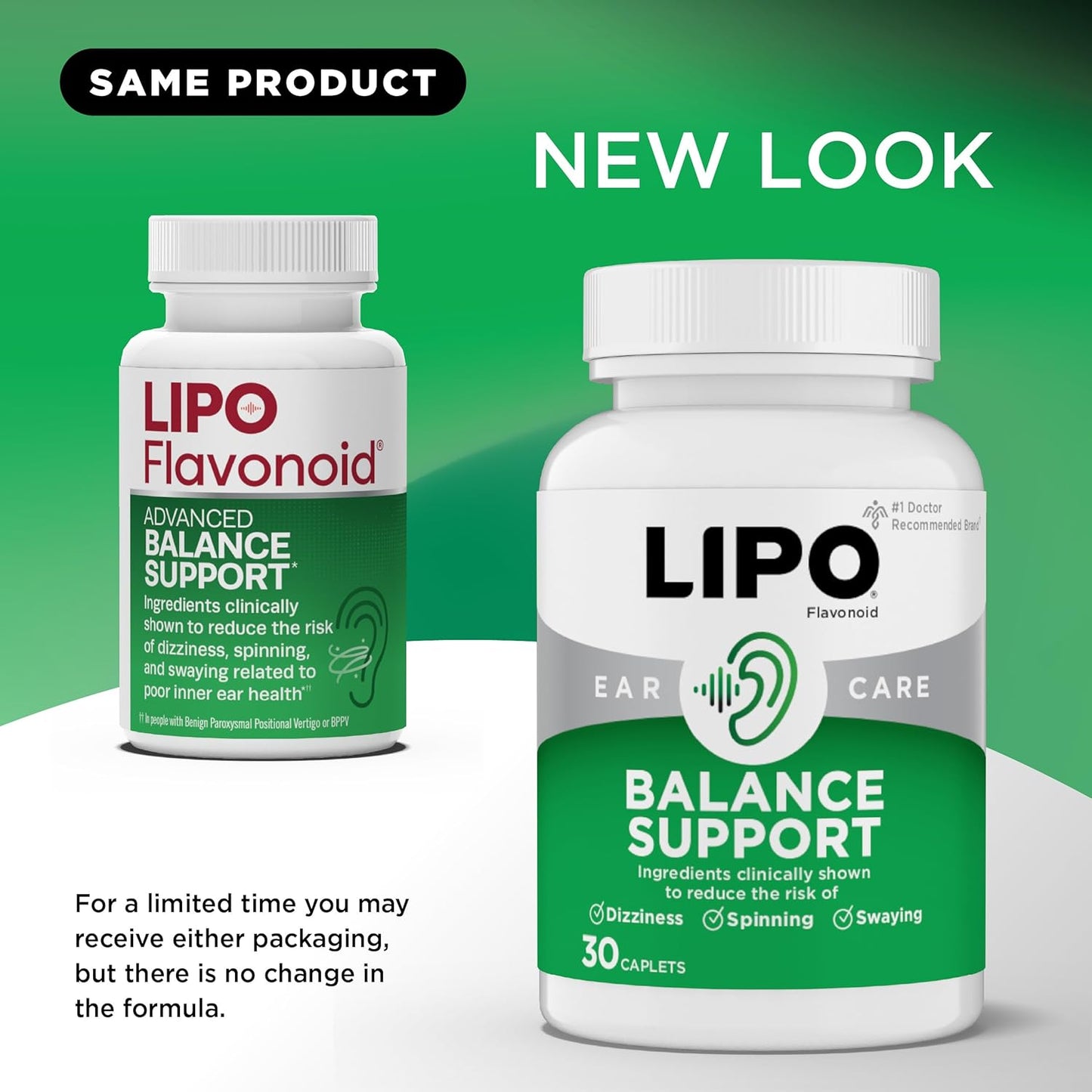 Lipo-Flavonoid Ear Health Supplement – Lemon Bioflavonoid Complex with Vitamins & Calcium, 150 Caplets