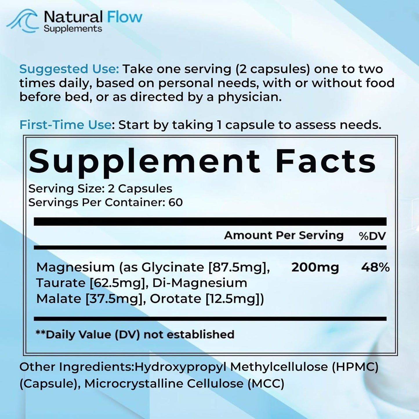 Natural Flow Magnesium Complex Capsules 120 Count