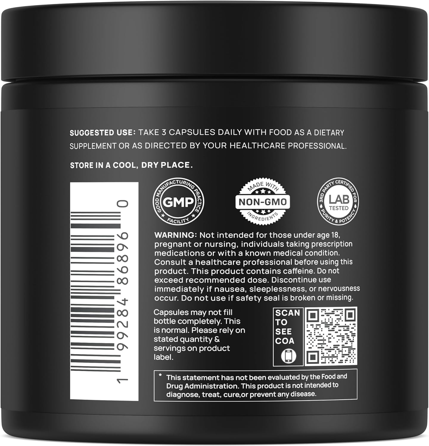 ULTRA MALE Testosterone Booster for Men 96,045mg with Shilajit, Black Maca, Ashwagandha & Tongkat Ali – Male Vitality Support Capsules