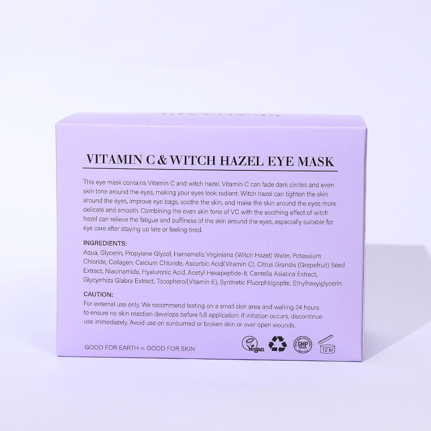 PEAUAMIE Under Eye Patches with Vitamin C & Witch Hazel 30 Pairs