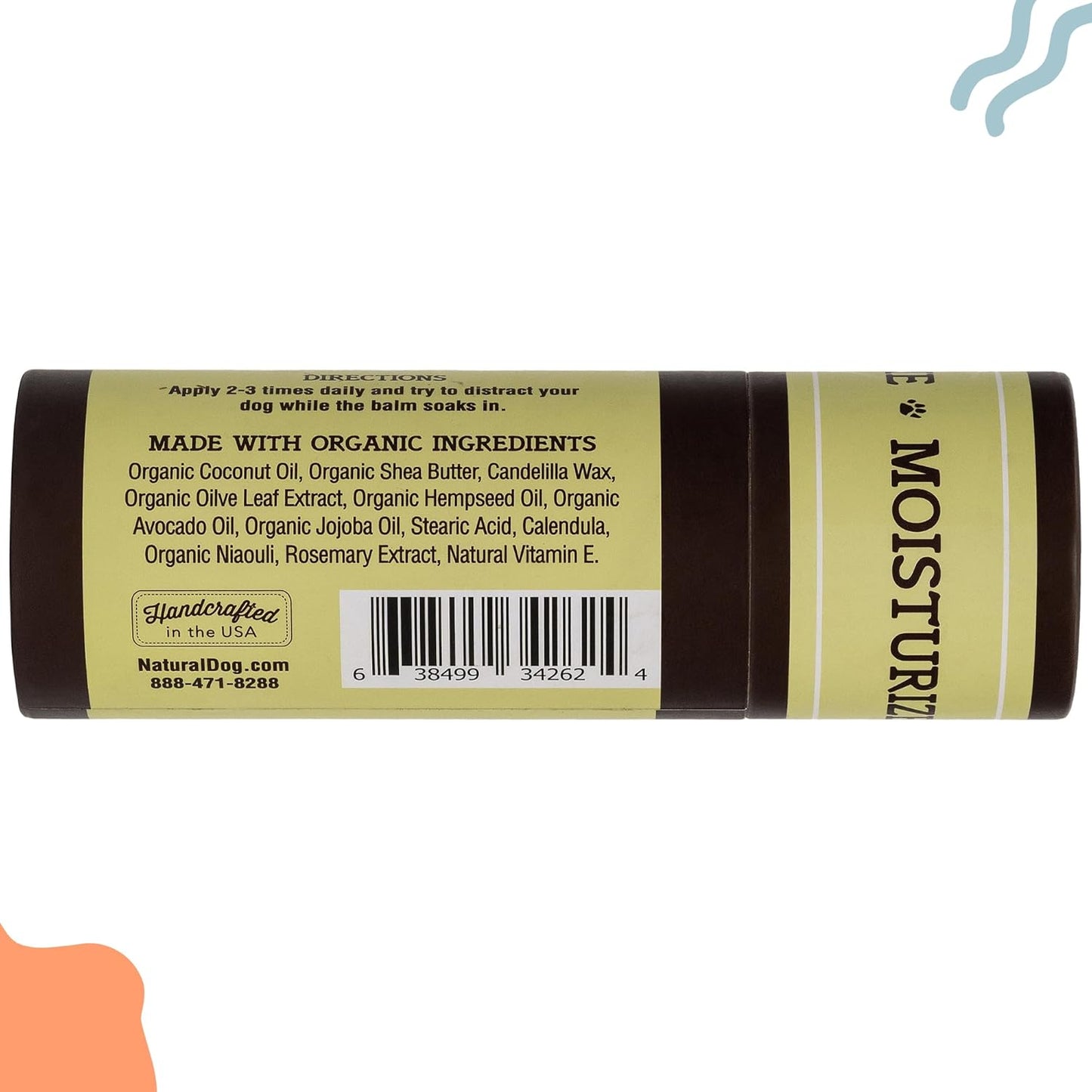 Natural Dog Company Wrinkle Balm – Lick-Safe Skin Care for Dogs, 2 oz Stick