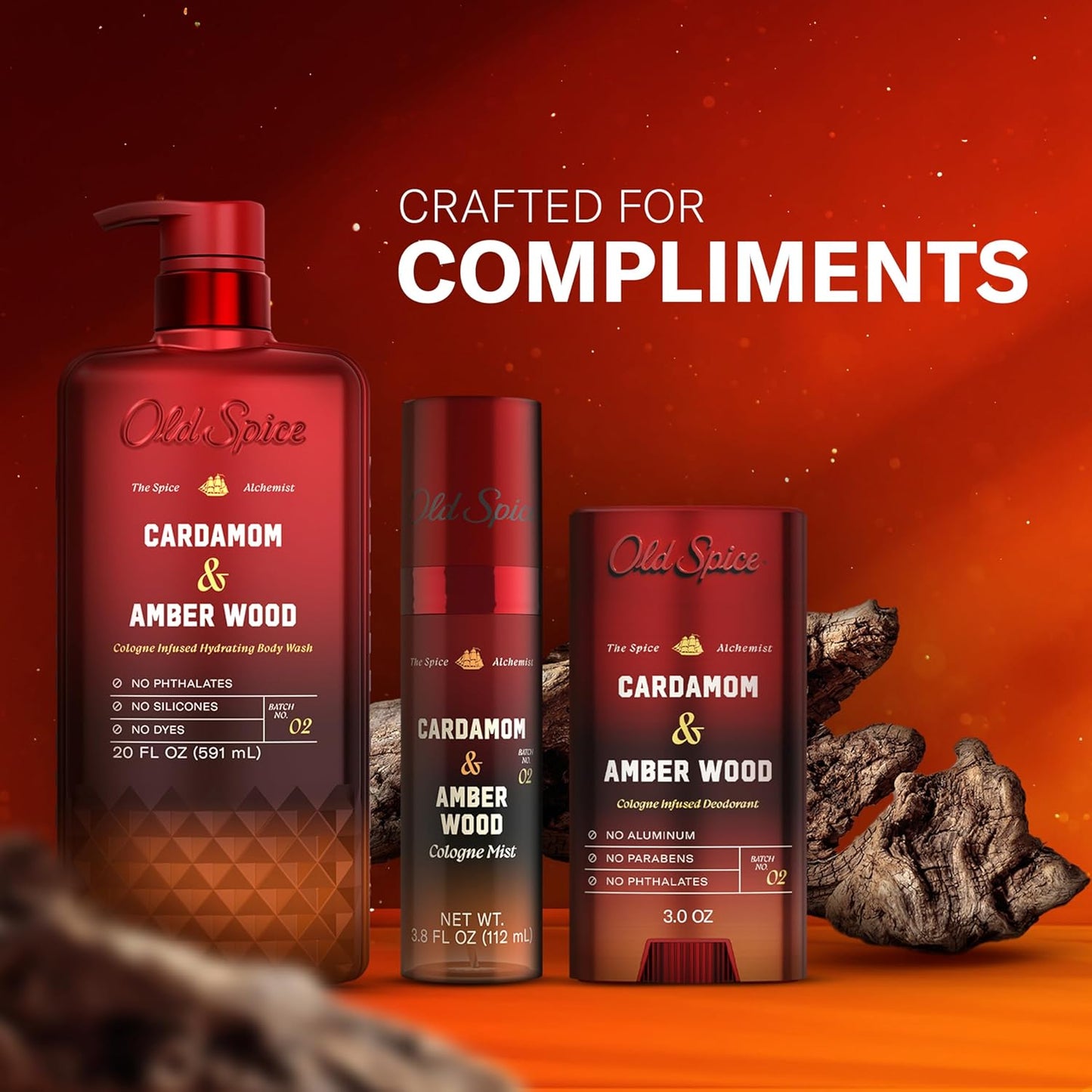 Old Spice Body Wash Cardamom Amber Wood Spice Alchemist 20 oz