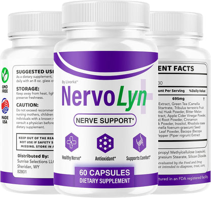 NervoLyn Advanced Supplement Capsules with Vitamins 120 Capsules (2 Pack)