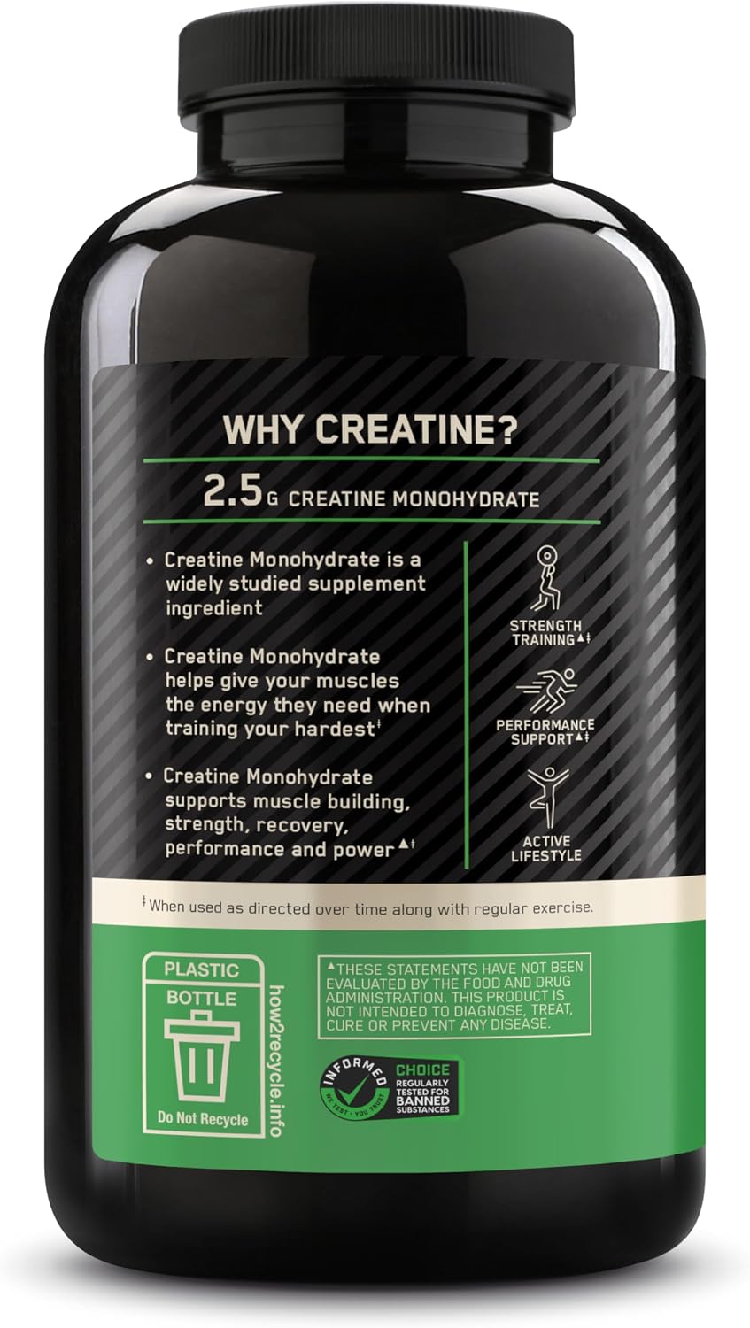 Optimum Nutrition Micronized Creatine Monohydrate Capsules 200 Count 100 Servings