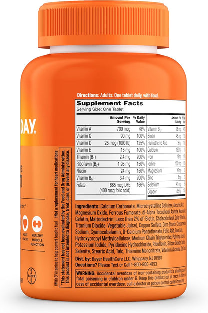 One A Day Women’s Multivitamin Tablets with Biotin, Calcium, Folic Acid, Iron and Zinc 200 Count