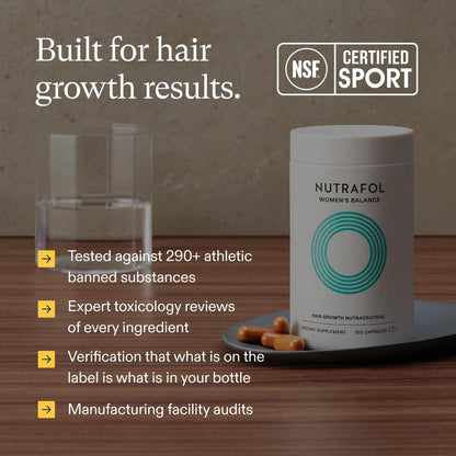 Nutrafol Women’s Balance Hair Growth Supplement Capsules 1 Month Supply
