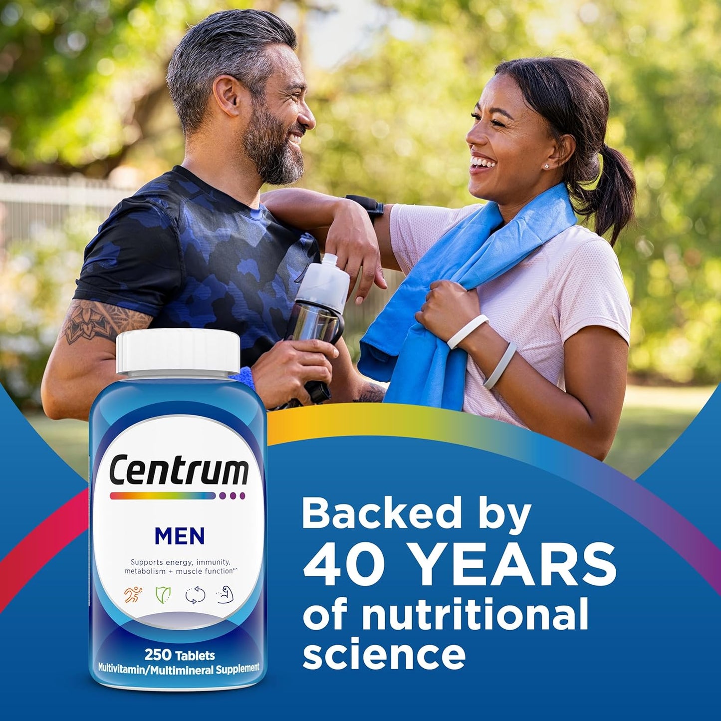 Centrum Men’s Multivitamin Multimineral Tablets with Vitamin D3 and B Vitamins 250 Count