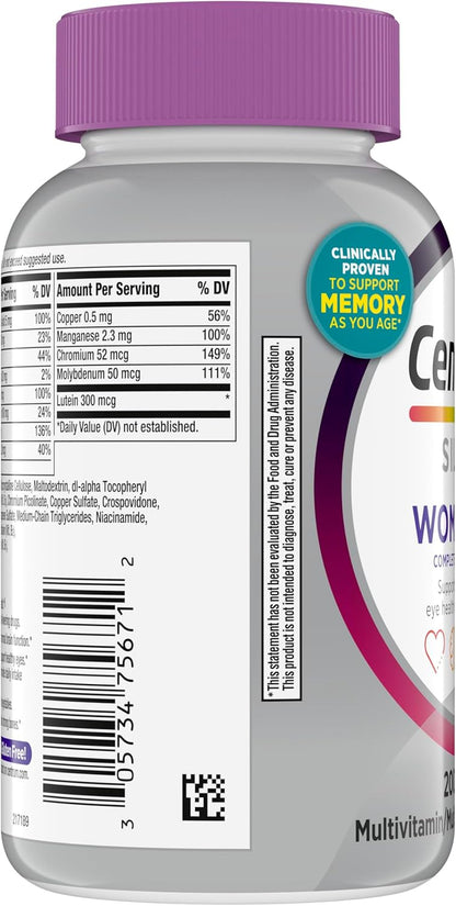 Centrum Silver Women 50+ Multivitamin Vitamin D3 B Complex 200 Count