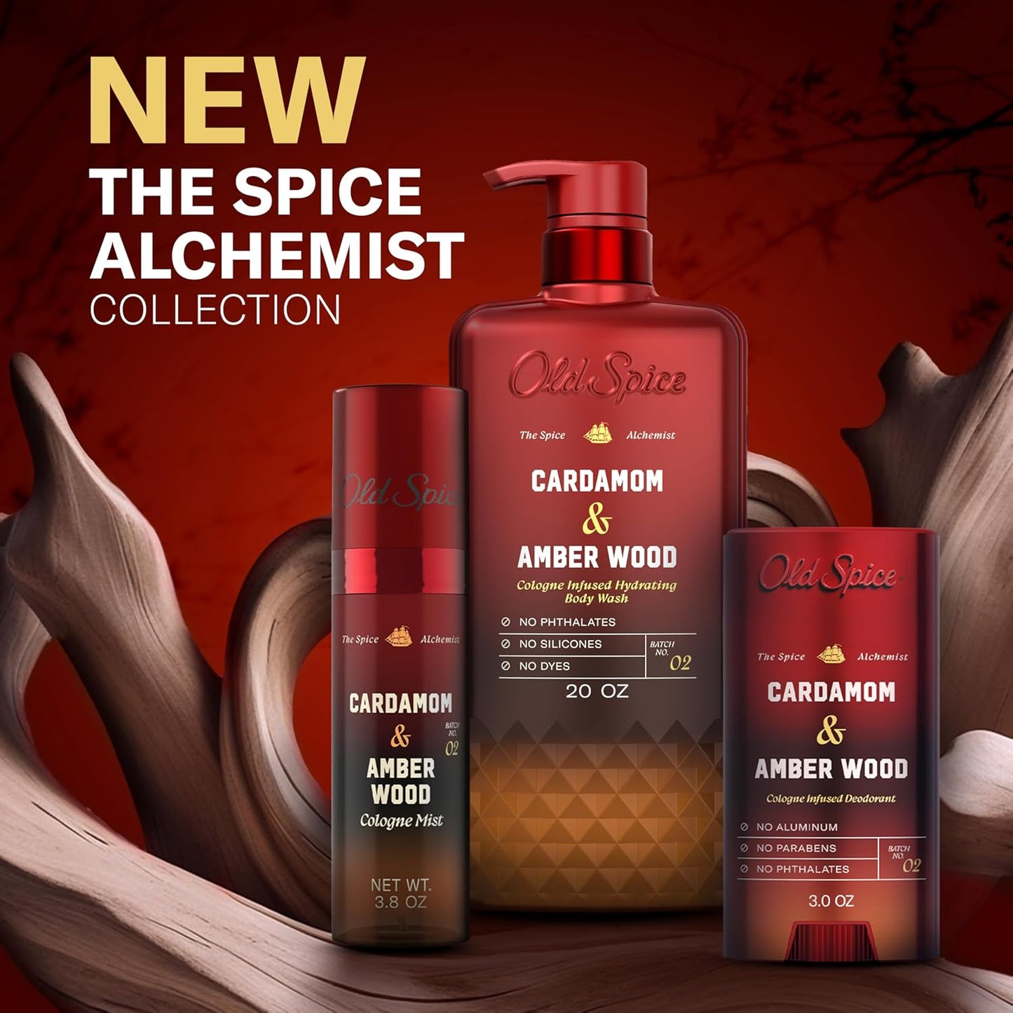 Old Spice Body Wash Cardamom Amber Wood Spice Alchemist 20 oz