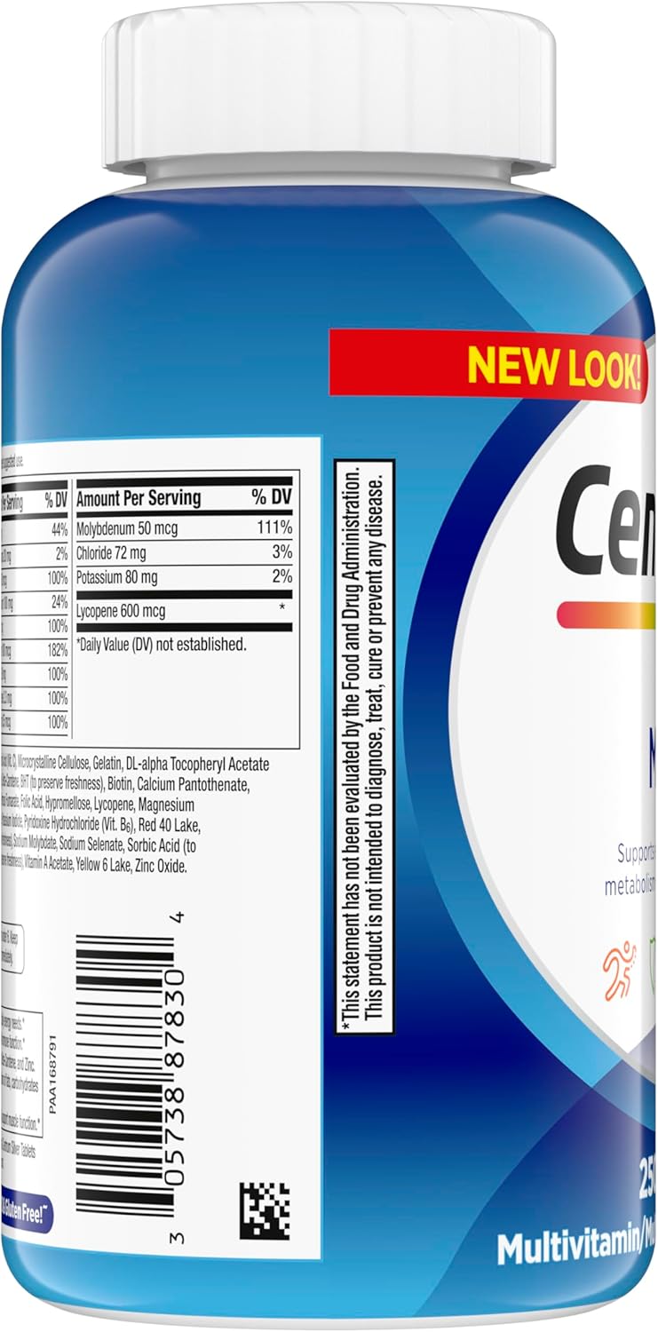 Centrum Men’s Multivitamin Multimineral Tablets with Vitamin D3 and B Vitamins 250 Count