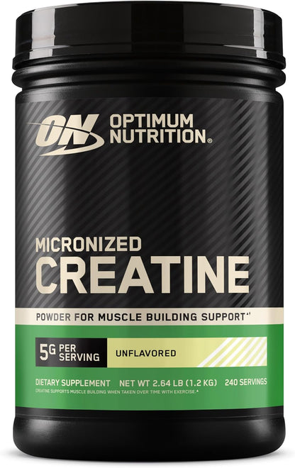 Optimum Nutrition Micronized Creatine Monohydrate Powder Unflavored 240 Servings