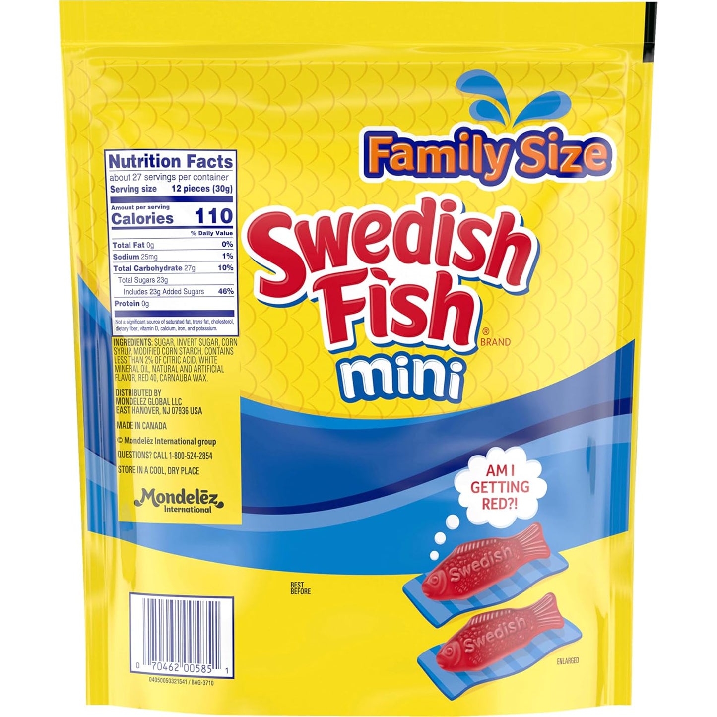 SWEDISH FISH Mini Soft Chewy Candy Family Size 1.8 lb Bag