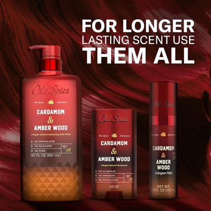 Old Spice Body Wash Cardamom Amber Wood Spice Alchemist 20 oz