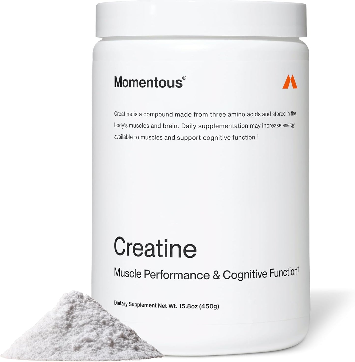 Momentous Creatine Monohydrate Powder – NSF Certified, 5 g per Serving, 90 Servings