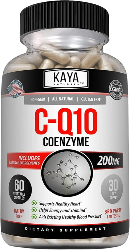 Kaya Naturals CoQ10 Power Antioxidant Heart & Vascular Support 60 Veggie Capsules