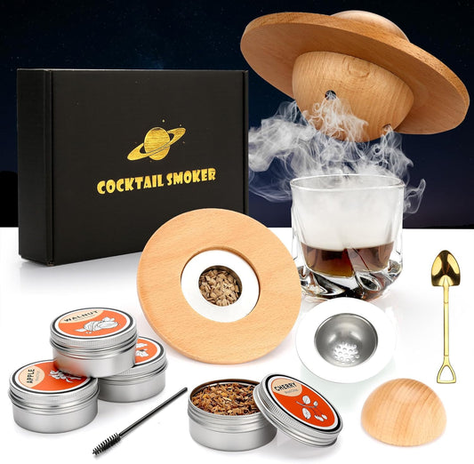 Cocktail Smoker Kit with Wood Chips Whiskey Drink Smoker Set