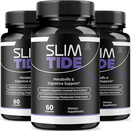 Slim Tide Advanced Weight Management Supplement Capsules 3 Pack 180 Count