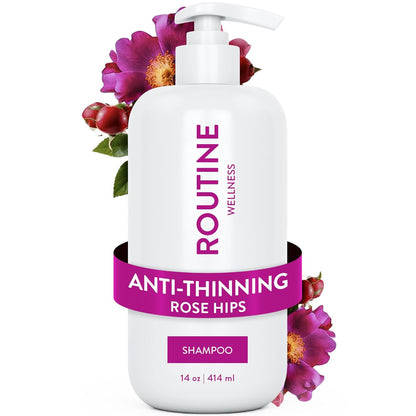 Routine Wellness Volumizing Shampoo with Biotin, Pea Peptides, Rose Hips & Saw Palmetto Oil