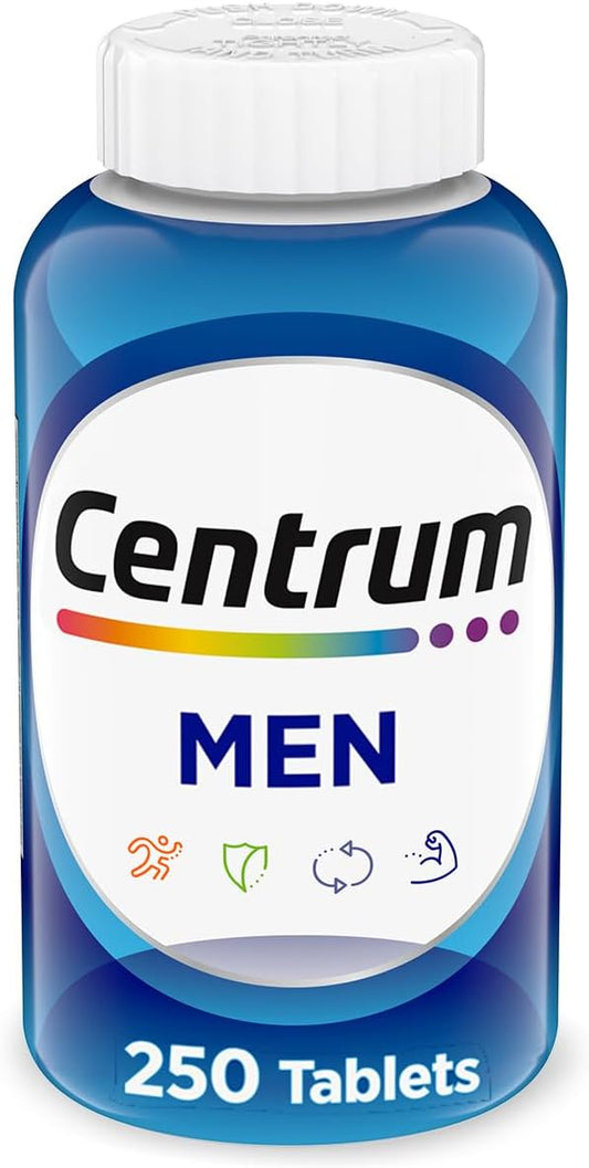 Centrum Men’s Multivitamin Multimineral Tablets with Vitamin D3 and B Vitamins 250 Count