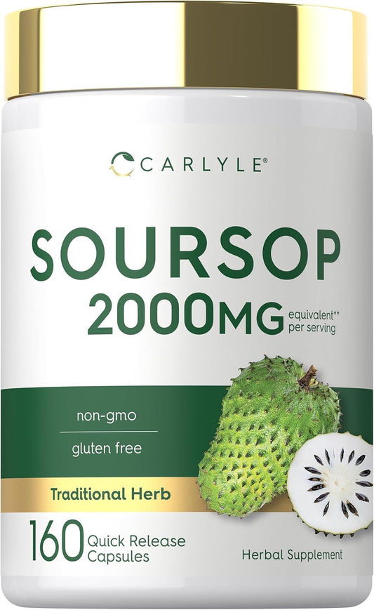 Carlyle Soursop Leaves Herbal Supplement 160 Capsules
