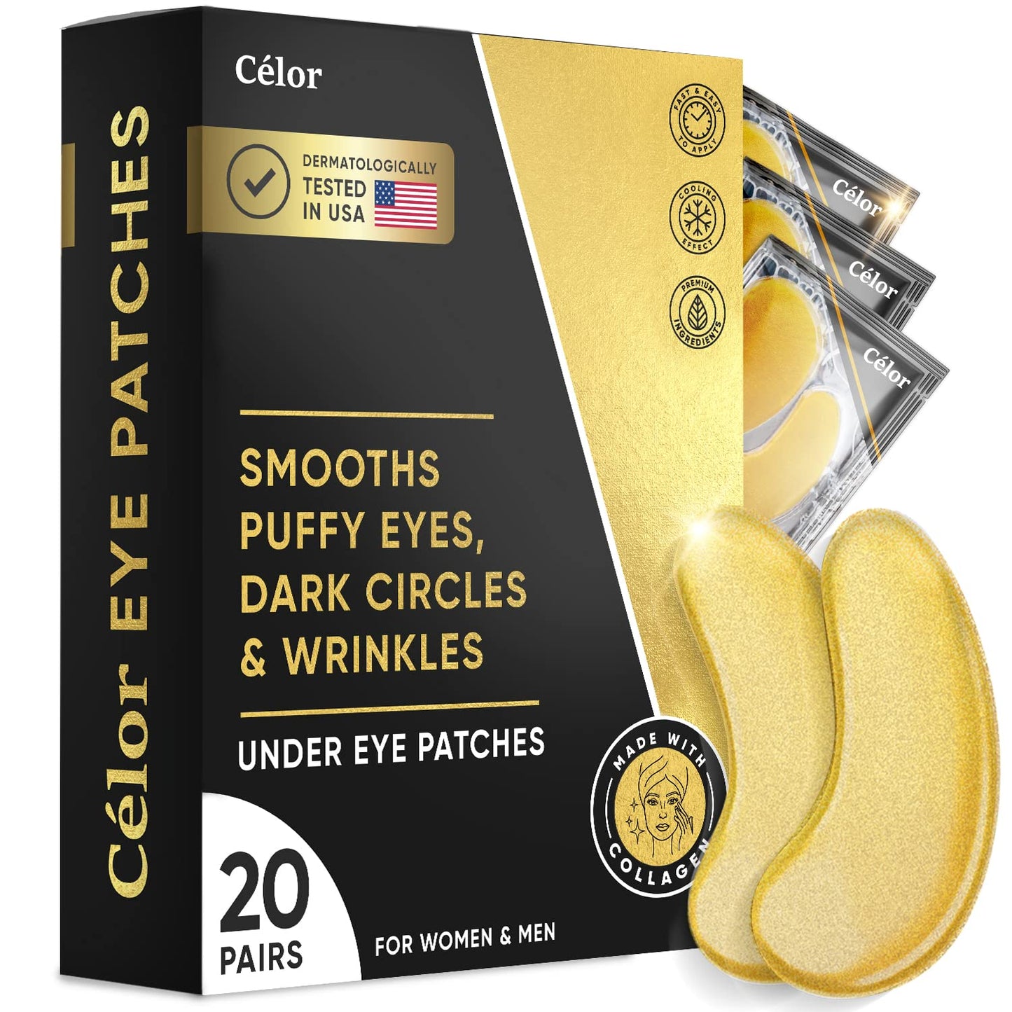 Celor Under Eye Patches with Amino Acids & Collagen 20 Pairs