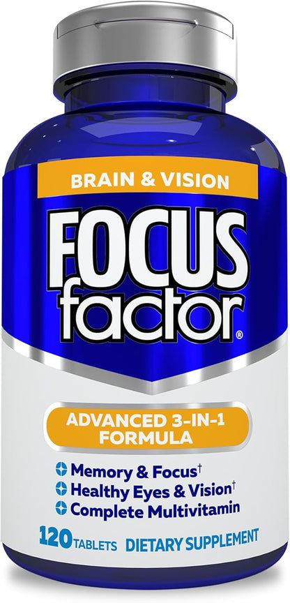 Focus Factor Adult Multivitamin with Lutein & Zeaxanthin 120 Count