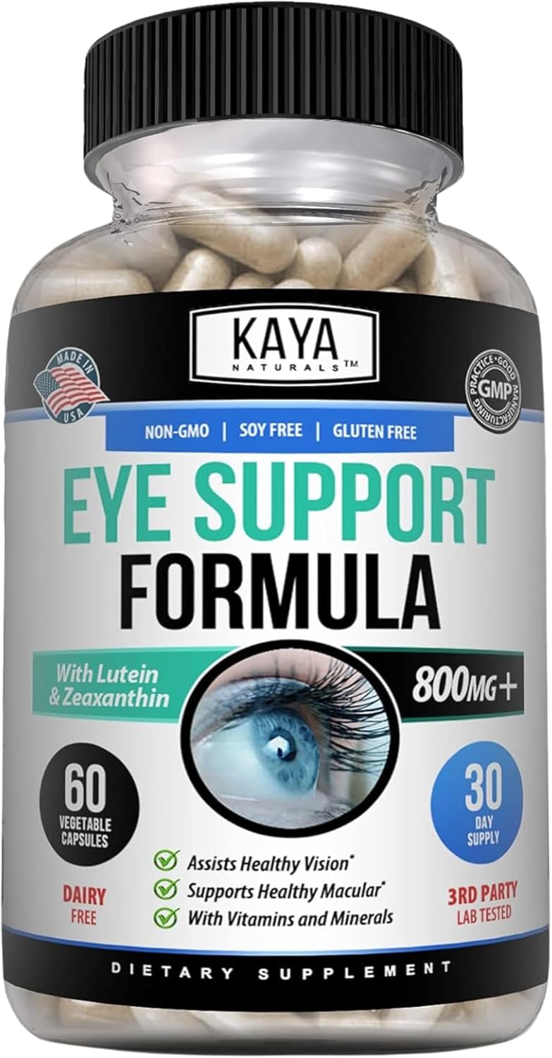 Kaya Naturals Eye Health Supplement Lutein & Zeaxanthin 800 mg 60 Capsules