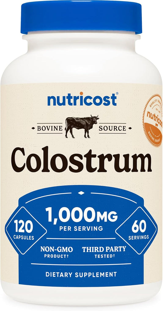 Nutricost Colostrum 1000 mg Capsules 120 Count 60 Servings
