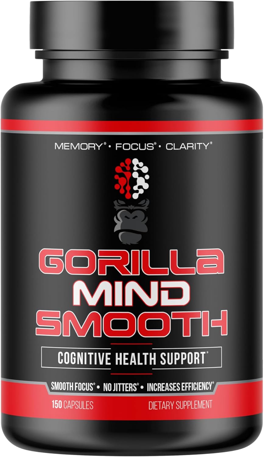 Gorilla Mind Smooth Nootropic Supplement 150 Capsules