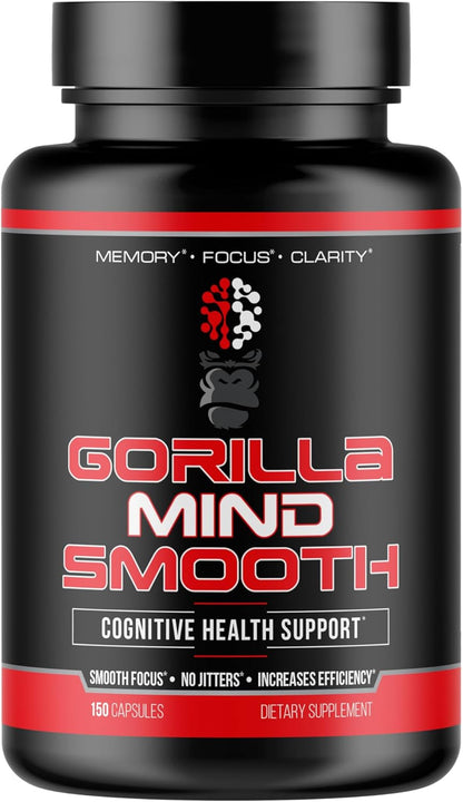 Gorilla Mind Smooth Nootropic Supplement 150 Capsules