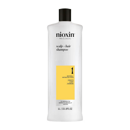 Nioxin Scalp and Hair Thickening System 1 Shampoo with Biotin 33.8 fl oz