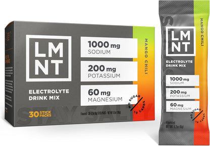 LMNT Zero Sugar Electrolytes Mango Chili Salt Drink Mix 30 Count
