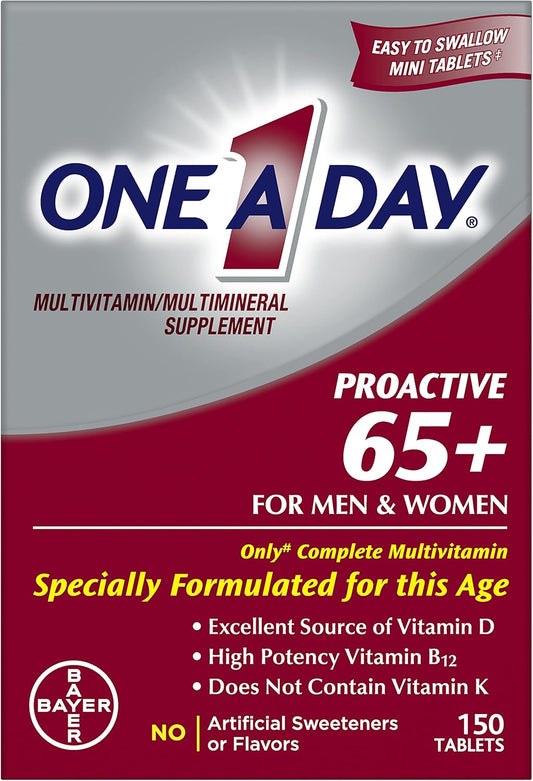 One A Day Proactive 65+ Multivitamin Tablets with Vitamins A, C, D and Zinc 150 Count