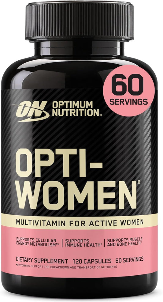 Optimum Nutrition Opti-Women Multivitamin Capsules with Vitamin C, Vitamin D and Zinc 120 Count