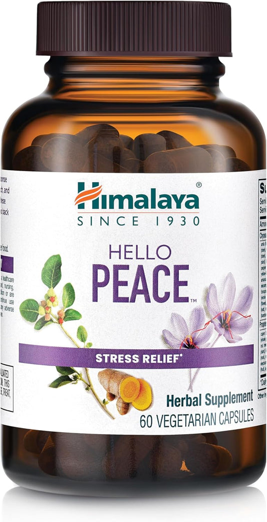 Himalaya Hello Peace Herbal Stress Support Supplement 60 Vegan Capsules