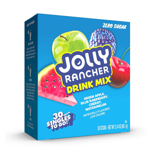 Jolly Rancher Singles To Go Variety Pack Zero Sugar Drink Mix 30 Servings
