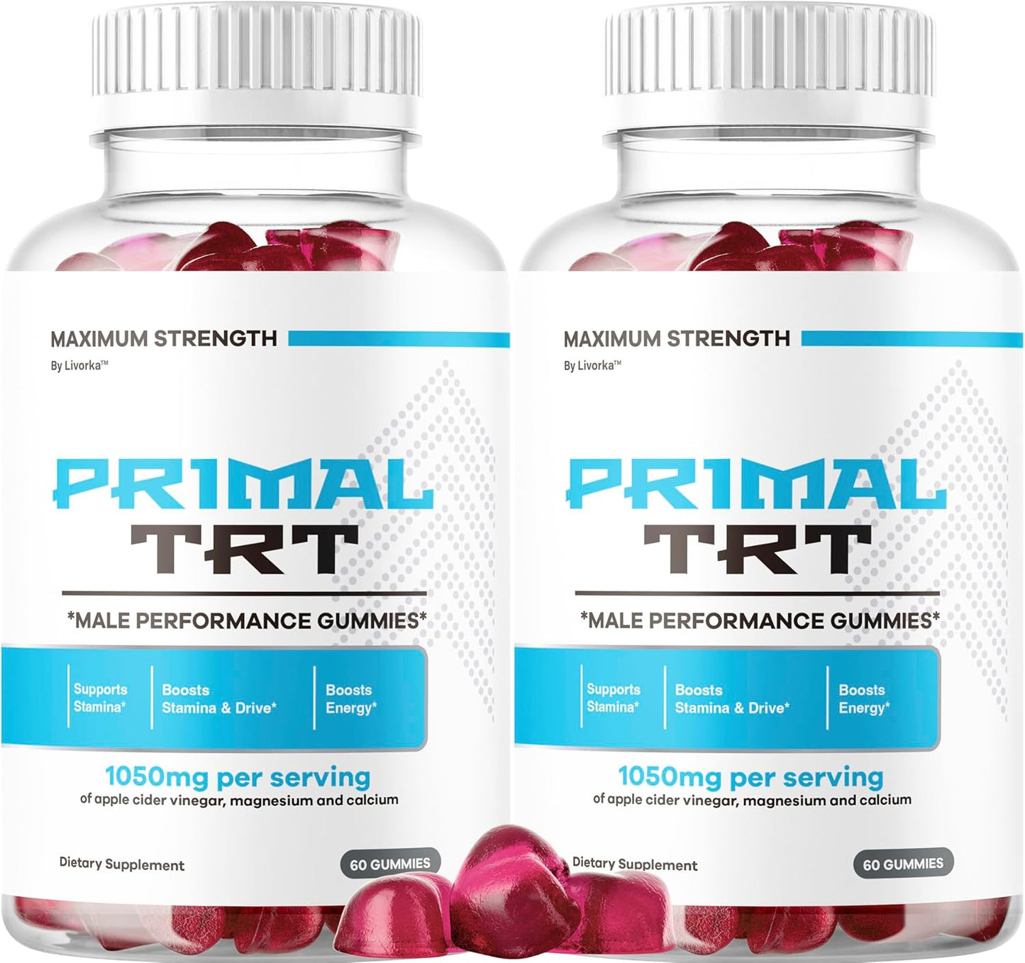 Primal TRT Men’s Supplement Gummies 2 Pack 120 Gummies